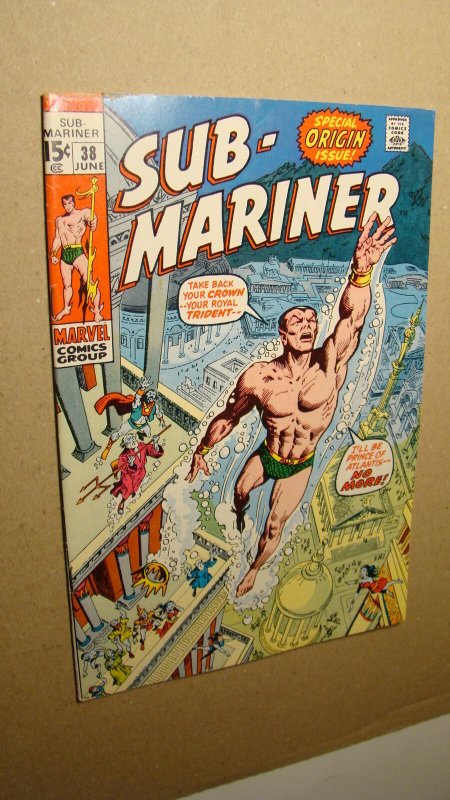 SUB-MARINER 38 *GLOSSY COPY* ORIGIN RETOLD 1970 MARVEL