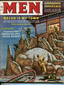 Men 11/1959-pulp-adventure-Mort Kunstler-cheesecake-James Bama-Pollen-VG/FN