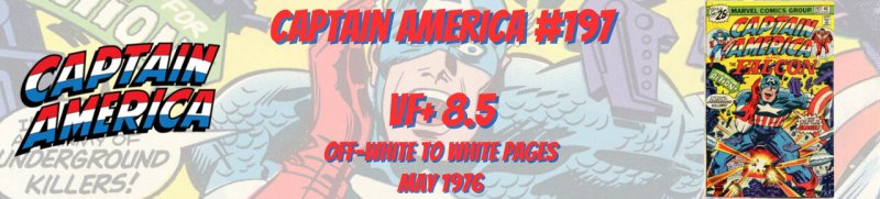 Captain America 197 VF+ 8.5 Marvel 1976