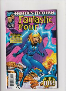 Fantastic Four #2 VF- 7.5 Marvel Comics 1998 Thing,Human Torch,Reed & Sue