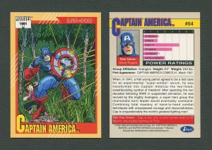 1991 Marvel Comics II  Card  #54 ( Captain America )  NM-MT