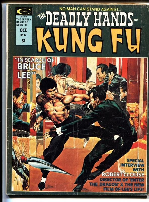 The Deadly Hands of Kung Fu #17 1975-Bruce Lee cover-Marvel Magazine