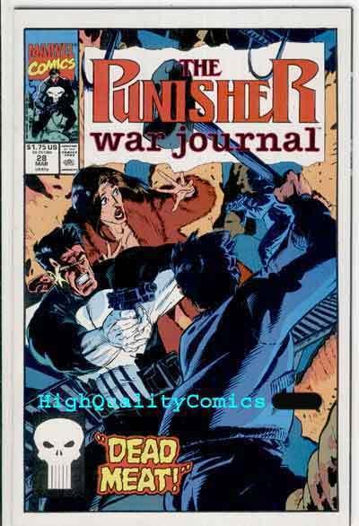 PUNISHER WAR JOURNAL #28, NM+, Mike Baron, Texeira,1988, more Marvel in store