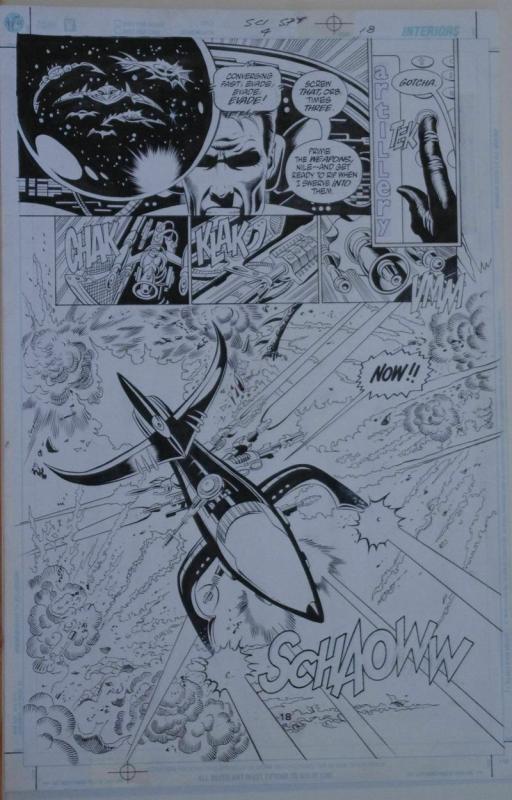 PAUL GULACY / JIMMY PALMIOTTI original art, SCI SPY #4 pg 18, Vertigo, Aliens