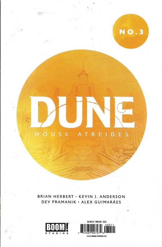 Dune: House Atreides #3 Cover D (2020) - NM+