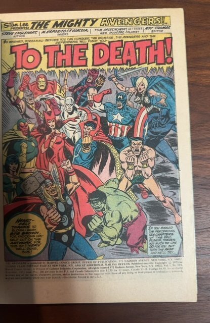 Avengers #118 (December, 1973)  Attack of the 50 Year Old Comic Books