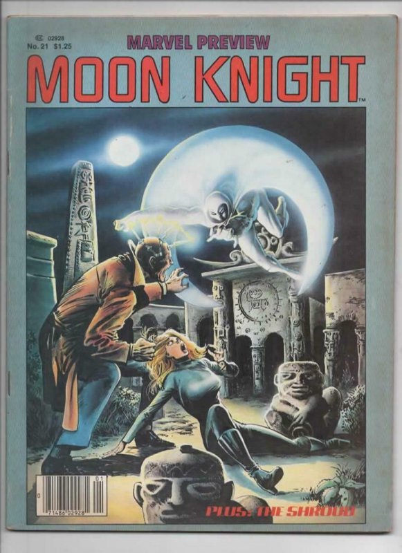 MARVEL PREVIEW #21, FN+,  Moon Knight, Sienkeiwicz, 1980, more Marvel in store 