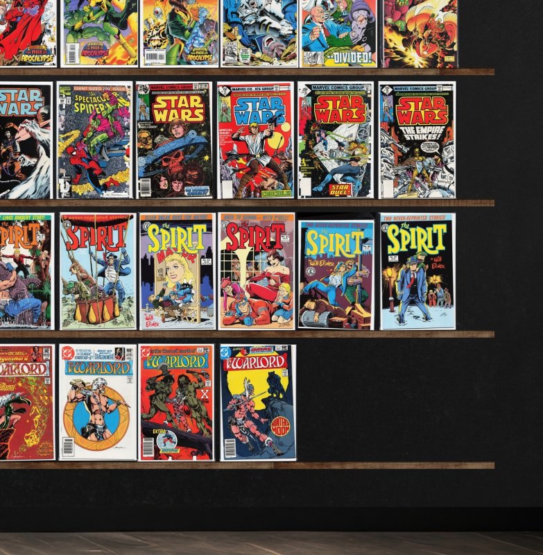 Huge Lot 150+ Comics with Warlord, Ultimate X-Men, The Spirit & More!