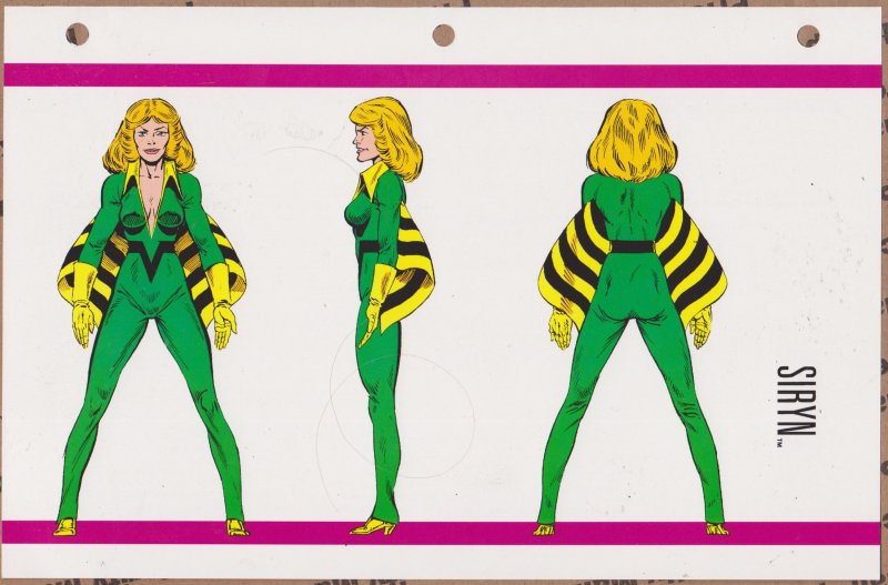 Official Handbook of the Marvel Universe Sheet- Siryn