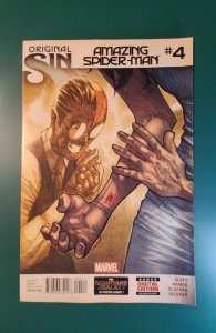 The Amazing Spider-Man #4 (2014) - 1st APP Silk; VF moisture stain