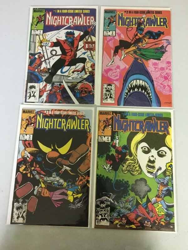 Nightcrawler #1-4 Direct Marvel 1st Series 4 different books 7.0 (1985 to 1986)