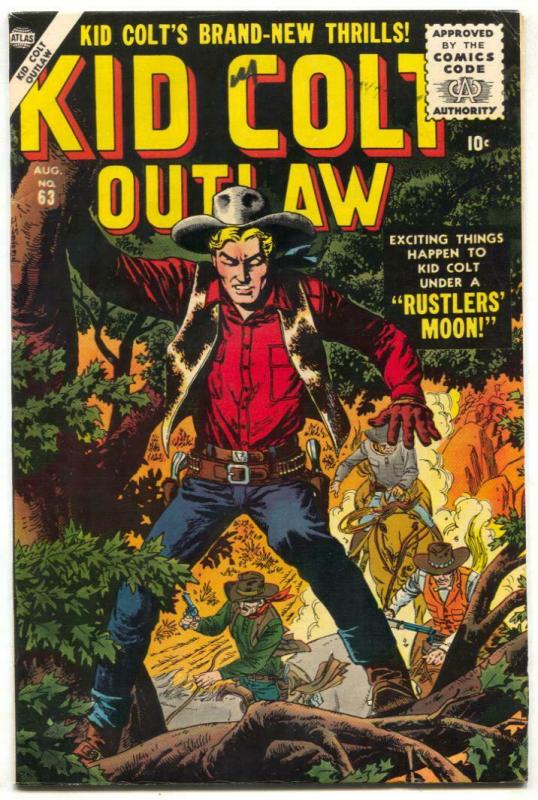 Kid Colt Outlaw #63 1956- Severin cover- Tuska- Atlas Western VF+