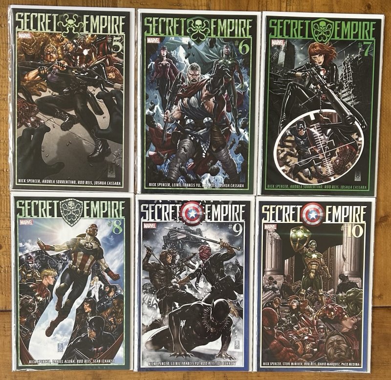 Secret Empire #0,1,2,3,4,5,6,7,8,910,FCBD NM Set Marvel