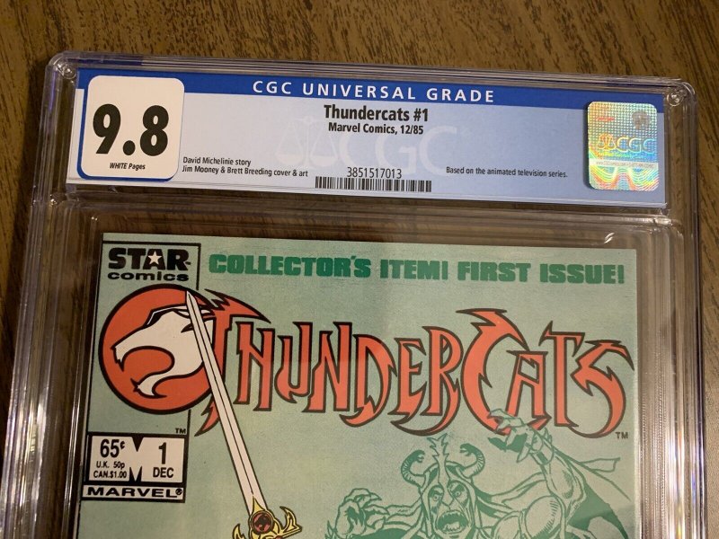 Thundercats # 1 CGC 9.8 White (Marvel 1985) 1st appearance of Thundercats, movie