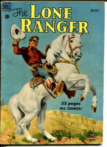 Lone Ranger #21 1950-Dell-Tonto Silver-early red shirt issue-famous cover-VG