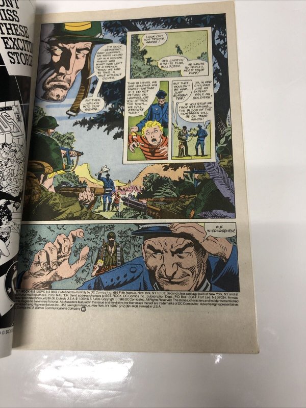 SGT Rock (1987) # 415 (G/VG) Canadian Price Variant • CPV • Bob Kanigher • DC