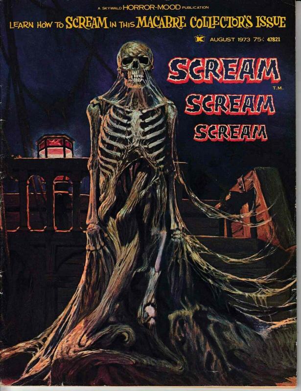 SCREAM MAGAZINE #1 (1973) FINE (6.0) SKYWALD FIRST ISSUE
