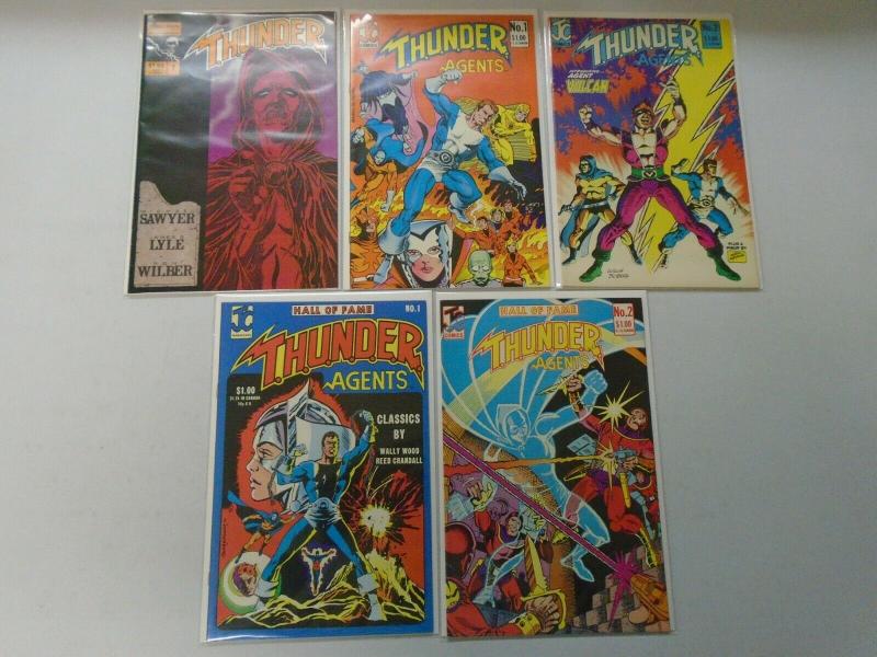 Wally Wood THUNDER Agents comic lot 9 different issues 8.0/VF