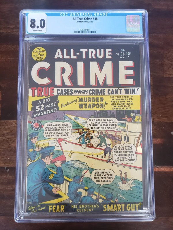 All True Crime 38 CGC 8.0 only 4 copies graded by CGC total only CGC 8.0
