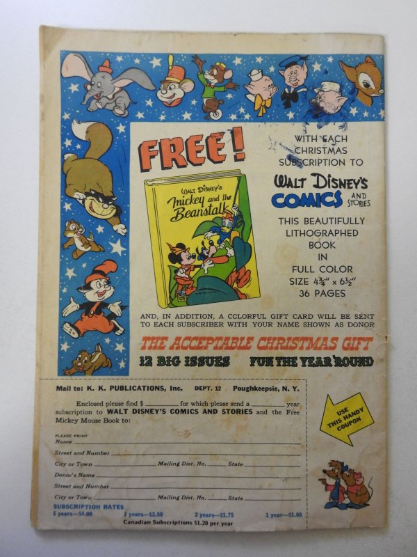 Walt Disney's Comics & Stories #135 (1951) VG- Condition moisture stain