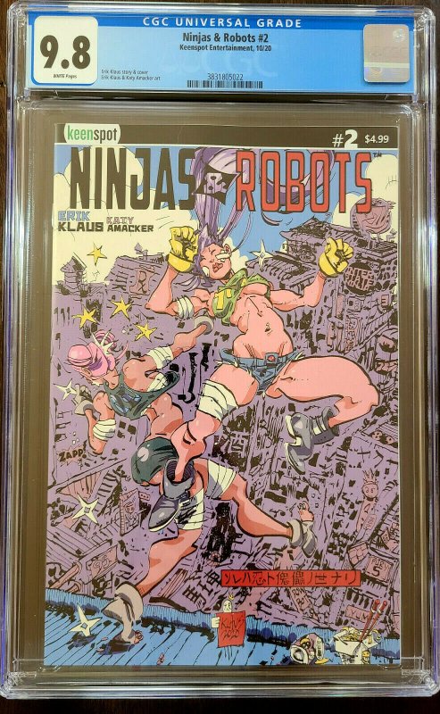 Ninjas & Robots #2 Keenspot Entertainment 2020 CGC 9.8 