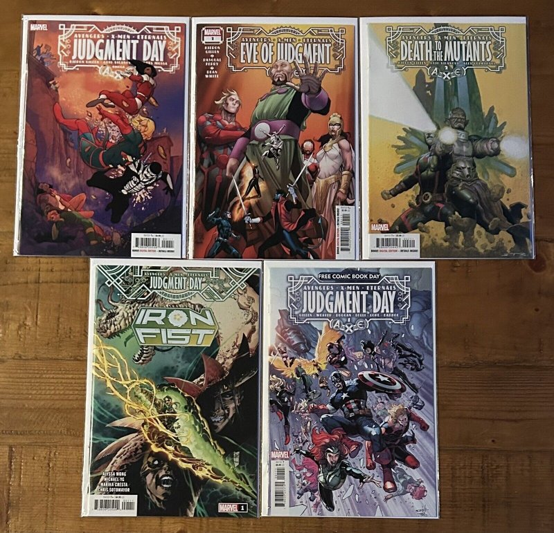 Avengers X-Men Eternals Judgment Day #1,2,3,4,5,6,omega,fcbd Eye Of Judgment Lot