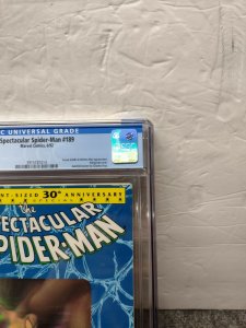 Spectacular Spider-Man 30th Anniversary #189 NEWSSTAND CGC Graded 9.4