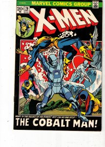 The X-Men #79 (1972) $161. Cobalt Man! PRICE DROP! VF/NM Sharp Black Cover Key!