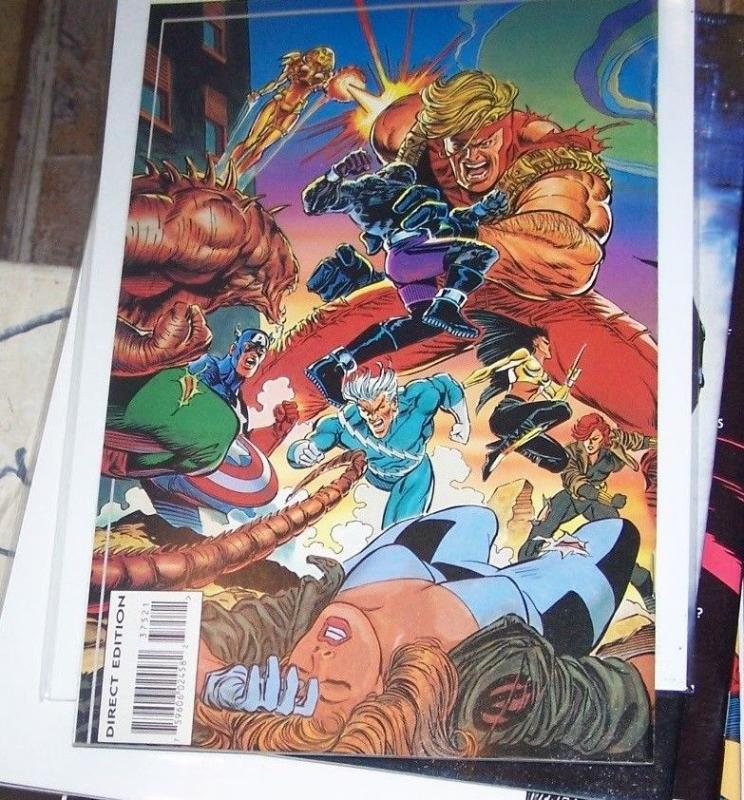 Avengers #375 (Jun 1994, Marvel) black knight vs proctor + PULL OUT POSTER