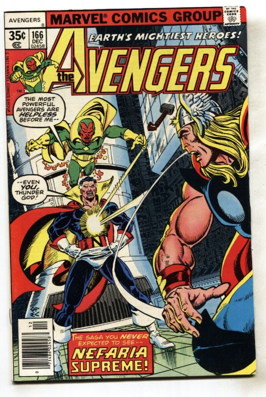 AVENGERS #166-Count Nefaria Marvel comic book