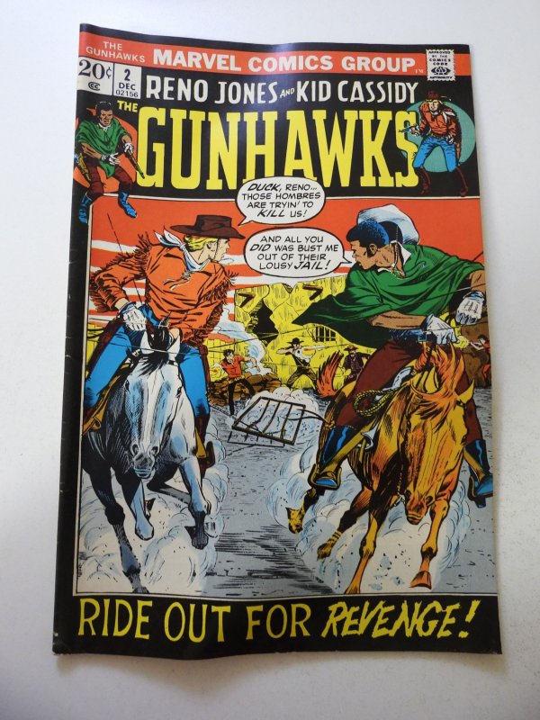 The Gunhawks #2 (1972) VG Condition