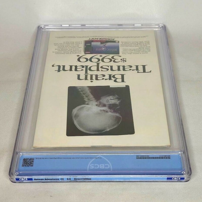 Batman Adventures #3 DC 1992 CBCS 9.8 Animated Series Joker Appearance