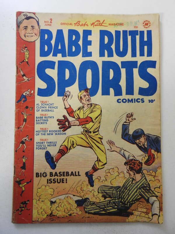 Babe Ruth Sports Comics #2 (1949) PR Condition see desc