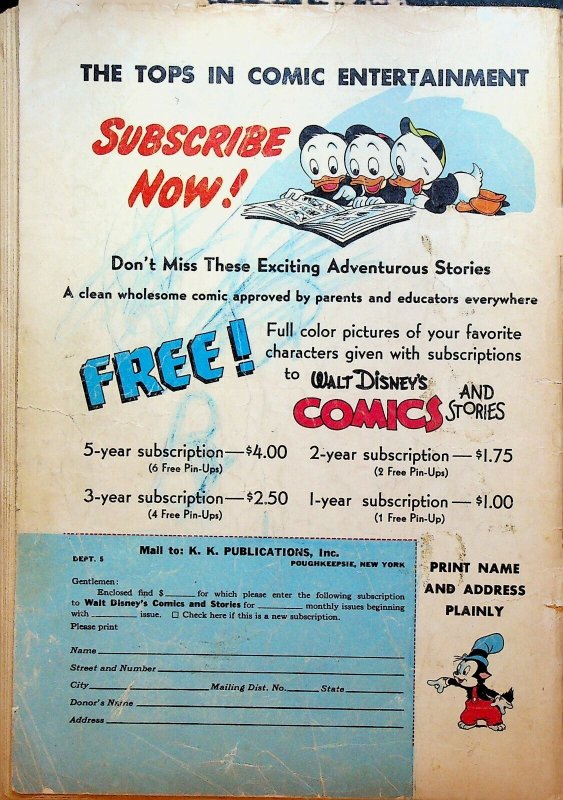 Walt Disney's Comics & Stories 116 Dell Comics 1950 Making Cake Washing Machine