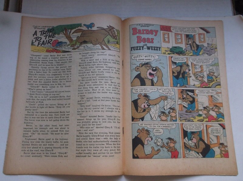 DELL: TOM AND JERRY #144, FEAT: DROOPY/BARNEY BEAR/WUFF THE PRAIRIE DOG, 1956!!!