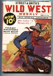 WILD WEST WEEKLY-2/8/1936-Silver Kid-Tommy Rockford-Pulp Magazine