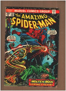 Amazing Spider-man #132 Marvel 1974 MOLTEN MAN Mark Jeweler Insert GD/VG 3.0