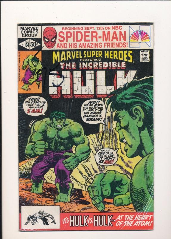 Marvel Super Heros ft The Incredible HULK Dec #104 FINE (SIC302)