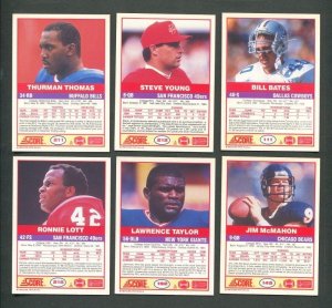 1989 Score Football Set (330) SGC MINT 9 Barry Sanders Rookie + Update Set (110)