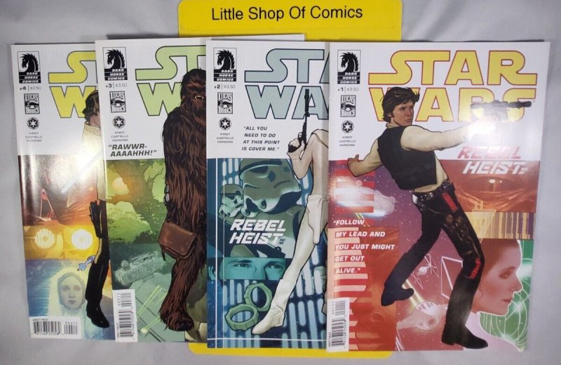 Star Wars Rebel Heist #1 2 3 4 Complete Set Adam Hughes Covers 2014 Dark Horse