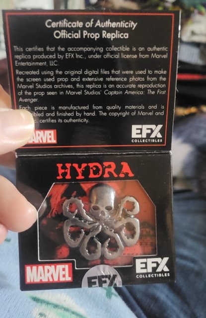 captain amaerica first avenger hydra pin prop replica