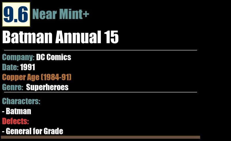 Batman Annual 15 (1991) NM+ DC Comics