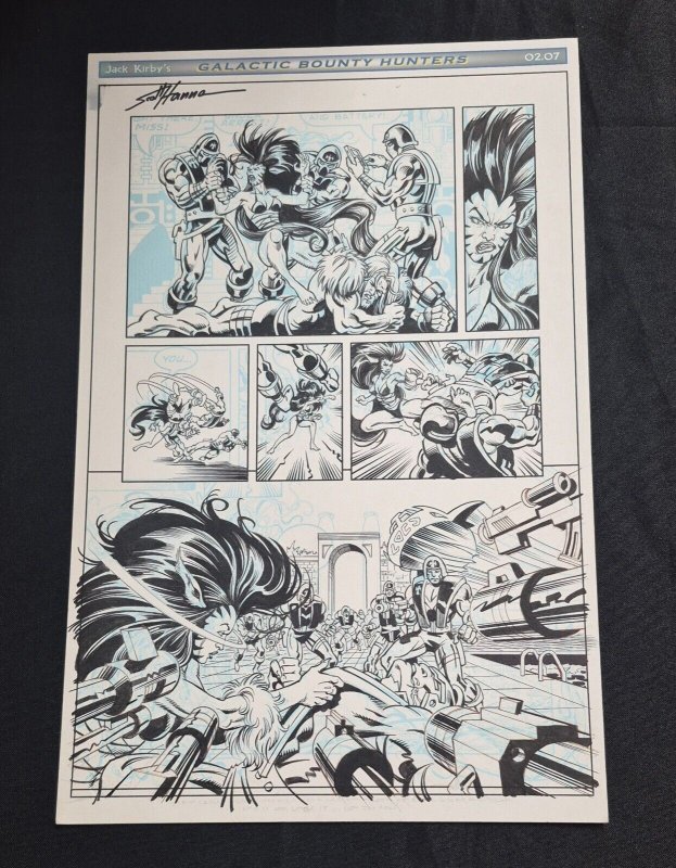 Jack Kirby's Galactic Bounty Hunters #2 Page #7 Orignal Art Thibodeaux Hanna