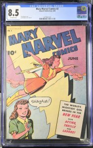 Mary Marvel Comics 2 Cgc 8.5 Fawcett 1946