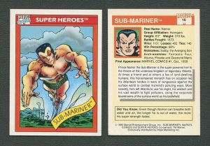 1990 Marvel Comics Card  #16 ( Sub-Mariner )  NM