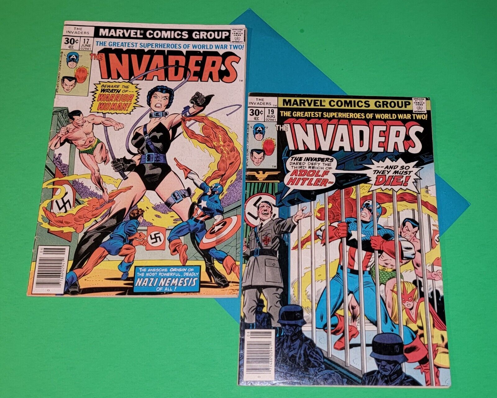 MARVEL COMICS THE INVADERS # 9 3RD APPEARANCE OF BARON BLOOD! VS UNION JACK