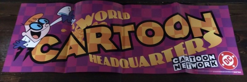 Dexter's Laboratory Cartoon Network Promo Banner Poster 11 x 34 DC 1997 