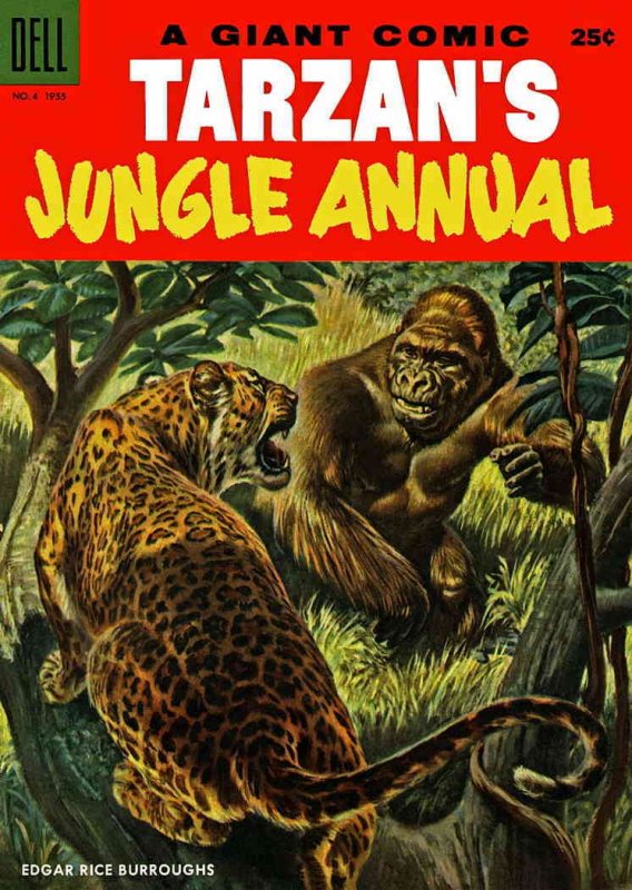 Tarzan's Jungle Annual #4 GD ; Dell | low grade comic 1955 ERB Giant