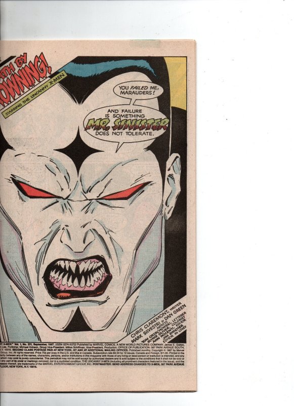 Uncanny X-Men #221 - 1st app Mr. Sinister - 1987 - NM