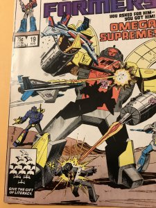 The Transformers #19 : Marvel 8/86 Gd/VG; Omega Supreme